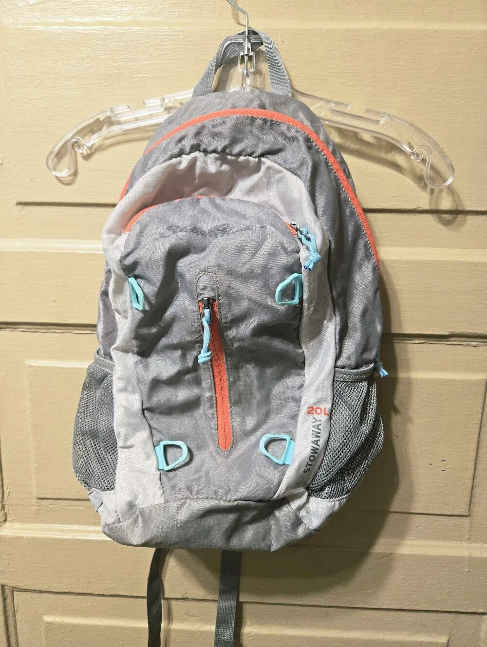Eddie Bauer Stowaway 20L Gray Orange Day Backpack